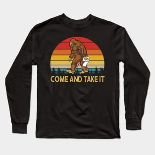 Come And Take It Bigfoot Virus Flu Funny Toilet Paper Shortage Long Sleeve T-Shirt